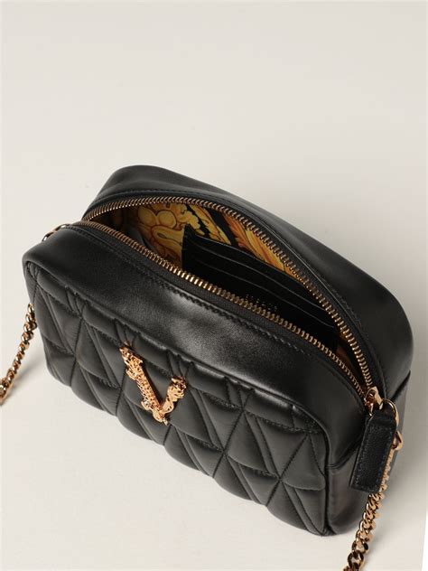 versace quilted shoulder bag|versace crossboady shoulder bag.